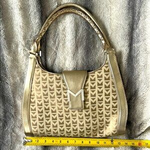 MICHAEL Michael Kors Gold and Tan Shoulder Bag